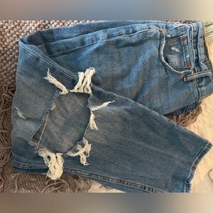 Abercrombie Ankle Straight High Rise Curve Love Jeans